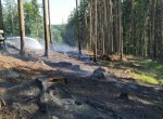U Lukovečka na Zlínsku hořel les